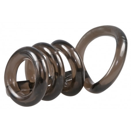 Anello fallico ritardante Cock/testicle Ring 4 rings